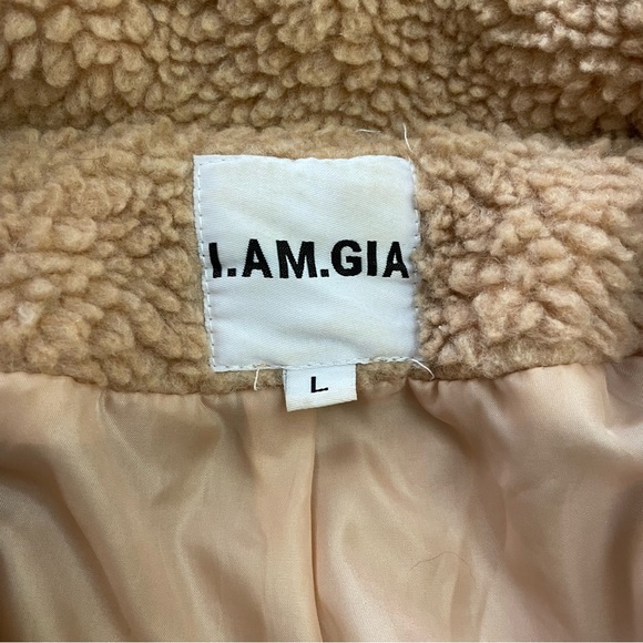 I.AM.GIA Pixie Teddy Sherpa Fleece Jacket Size L - Picture 7 of 8